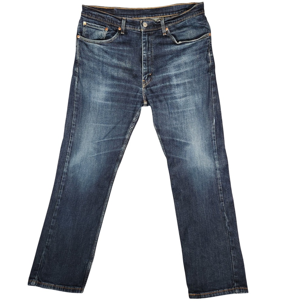 Levi's 505 Jeans Mens 36X30 Blue Regular‎ Fit Straight Leg Dark Wash 00505-2122
